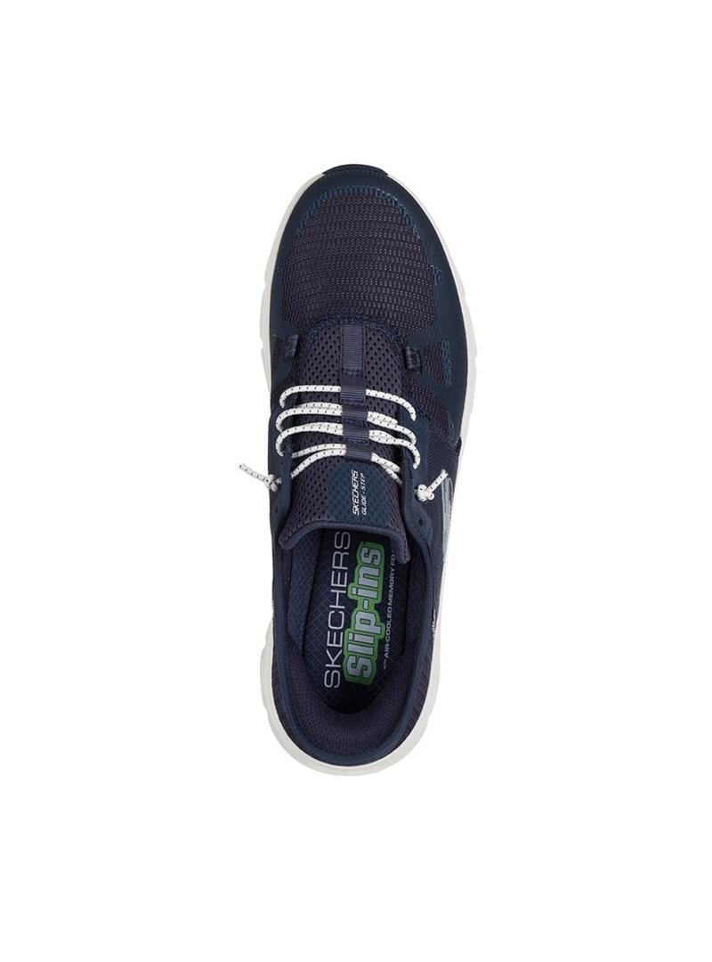 Tênis Skechers Glide azul marinho para homem.
