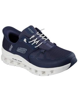 Tênis Skechers Glide azul marinho para homem.