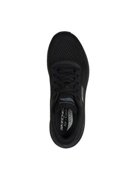 Sapatilhas Skechers Arch Fit preto para mulher.