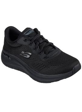 Sapatilhas Skechers Arch Fit preto para mulher.