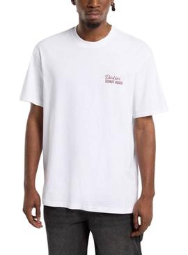 Camiseta branca Dickies Burns para homem.