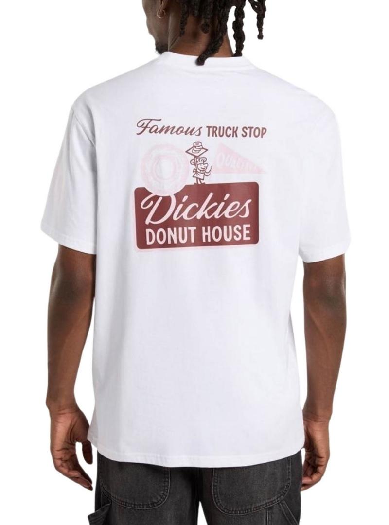Camiseta branca Dickies Burns para homem.