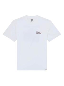 Camiseta branca Dickies Burns para homem.