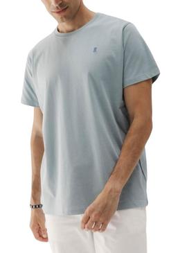 Camiseta El Pulpo básico azul para homem