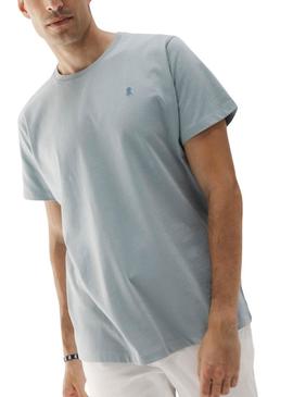 Camiseta El Pulpo básico azul para homem