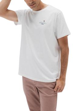 Camiseta El Pulpo Old School branca para homem