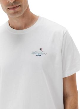 Camiseta El Pulpo Old School branca para homem