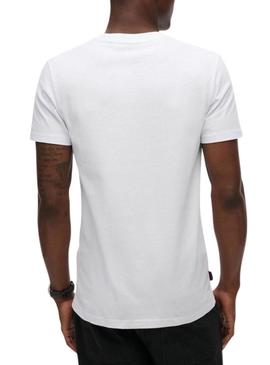 Camiseta Superdry Essential Logo branca para homem.