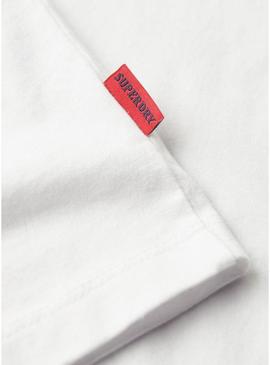 Camiseta Superdry Essential Logo branca para homem.