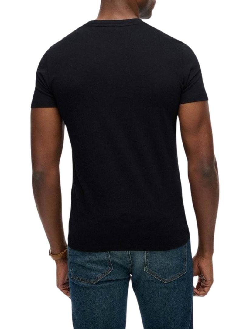 Camiseta Superdry Essential Logo preto para homem.
