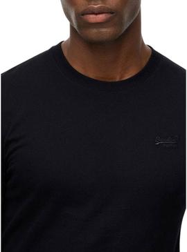 Camiseta Superdry Essential Logo preto para homem.