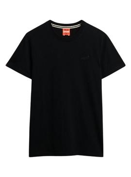 Camiseta Superdry Essential Logo preto para homem.