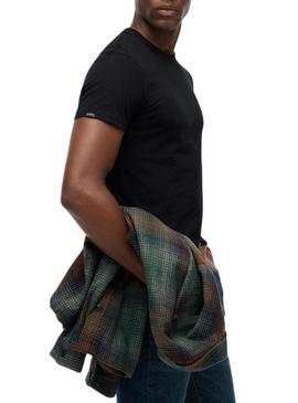 Camiseta Superdry Essential Logo preto para homem.