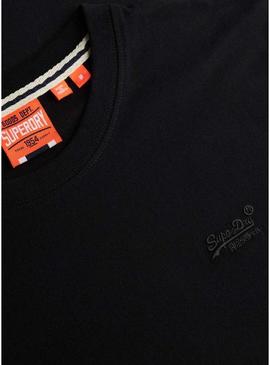 Camiseta Superdry Essential Logo preto para homem.