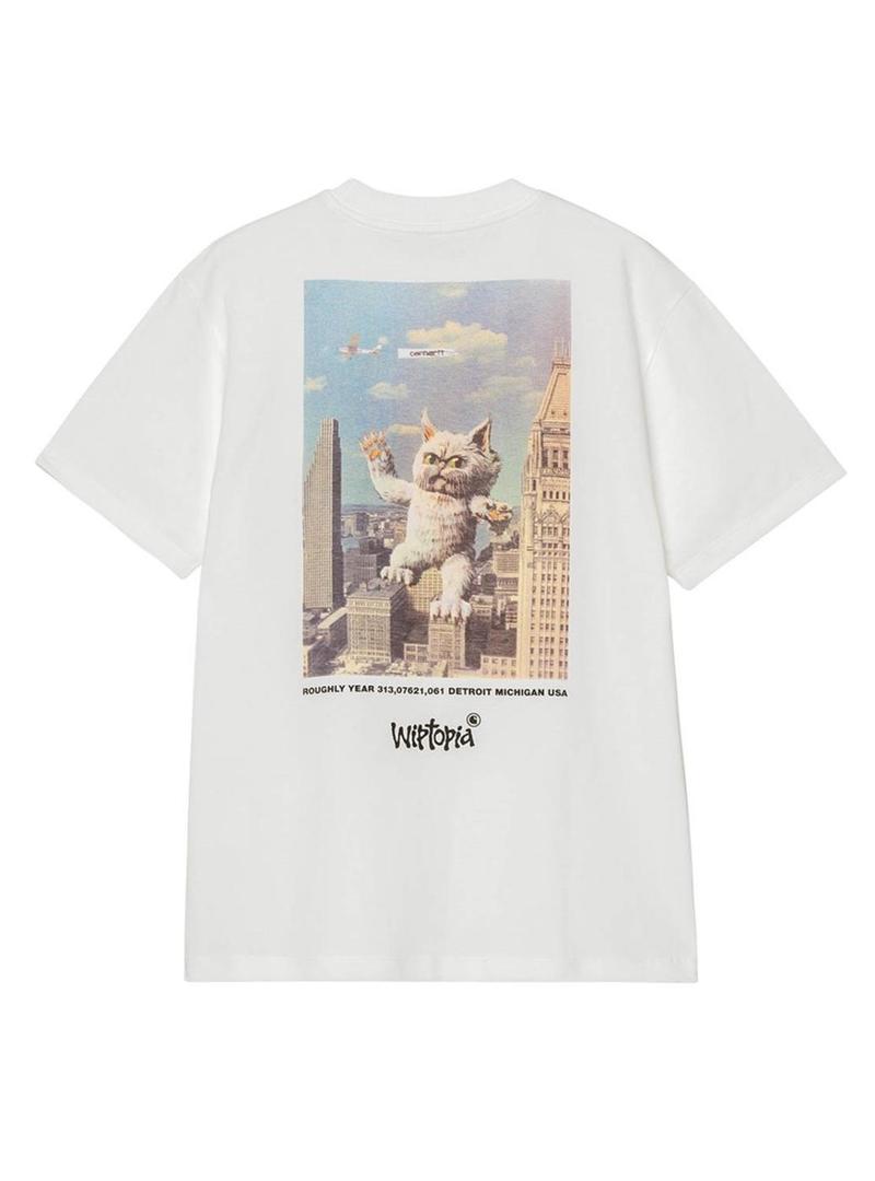 Camiseta Carhartt Wiptopia branca para mulher.