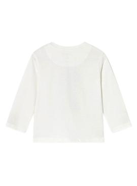 Camiseta Mayoral urso manga longa branco bebê