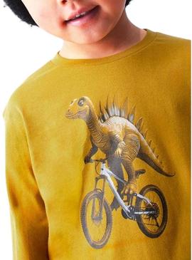 Camisola Mayoral dinossauro mostarda para menino