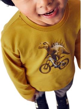 Camisola Mayoral dinossauro mostarda para menino