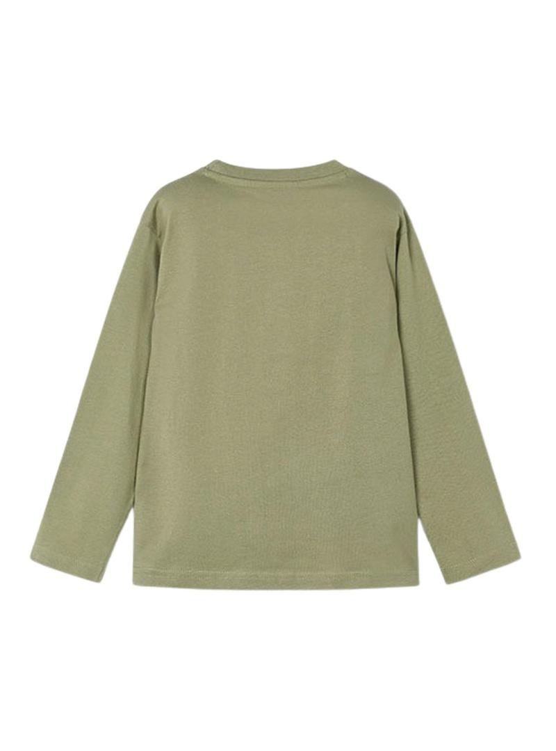 Camiseta Mayoral letras lenticular para menino verde