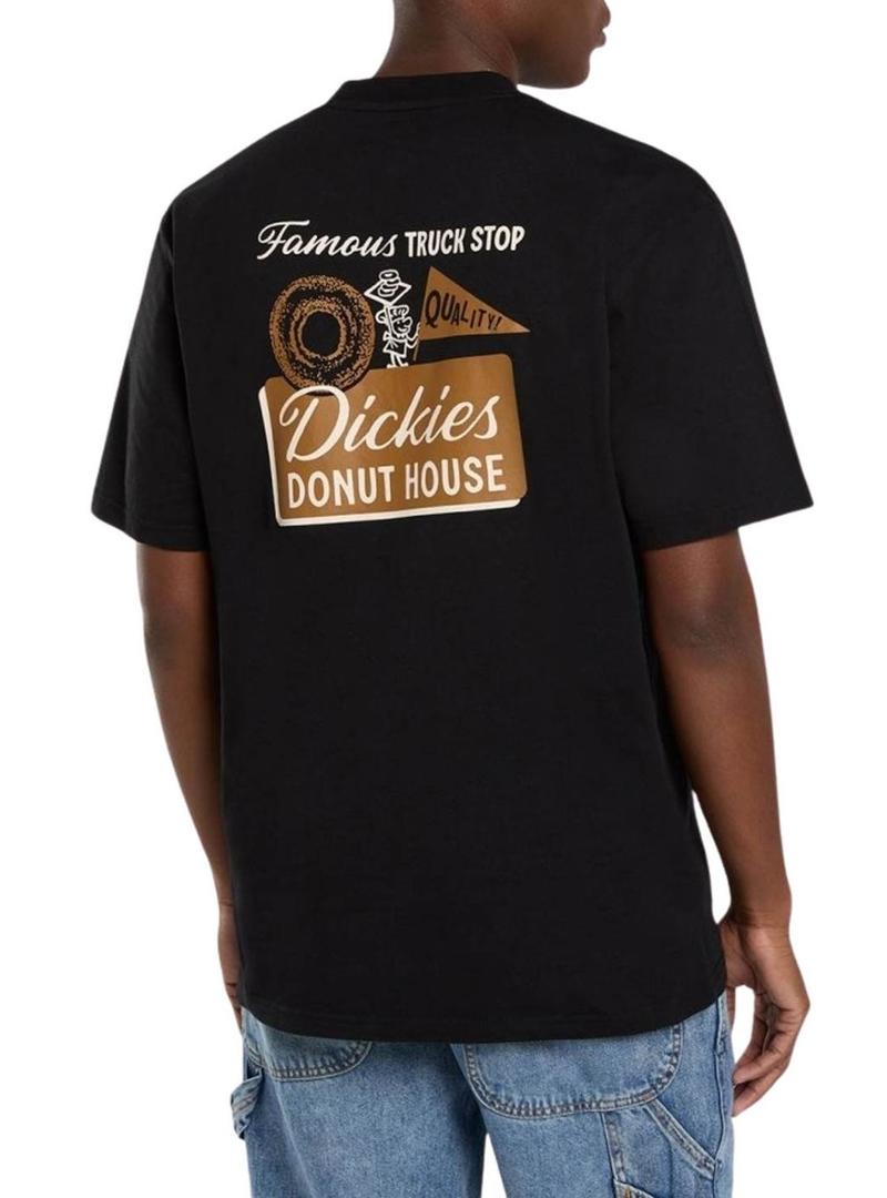 Camiseta Dickies Donut House preta para homem.
