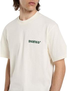 Camiseta Dickies Gordonsville branca para homens.