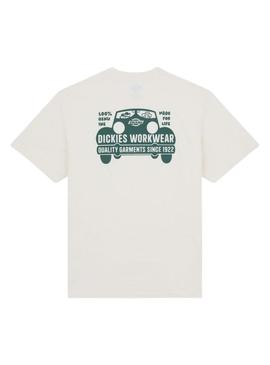 Camiseta Dickies Gordonsville branca para homens.