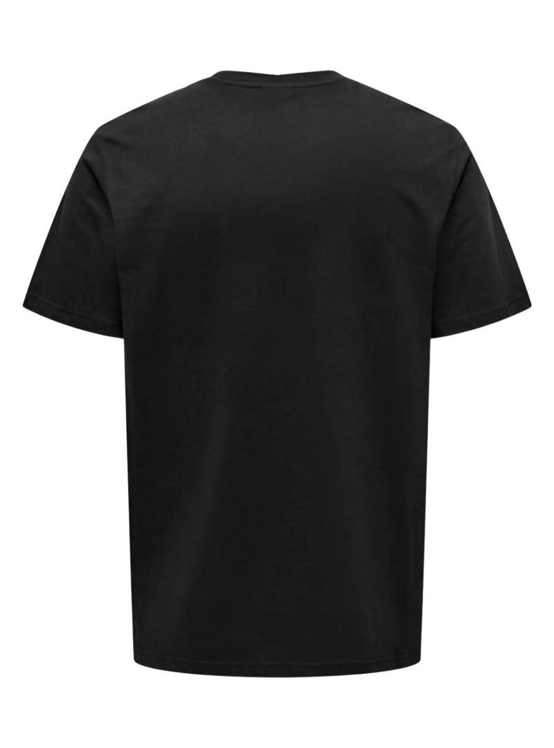 Camiseta Only and Sons Dawson preta para homem.