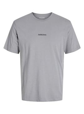 Camiseta Jack and Jones Mine cinza para homem.