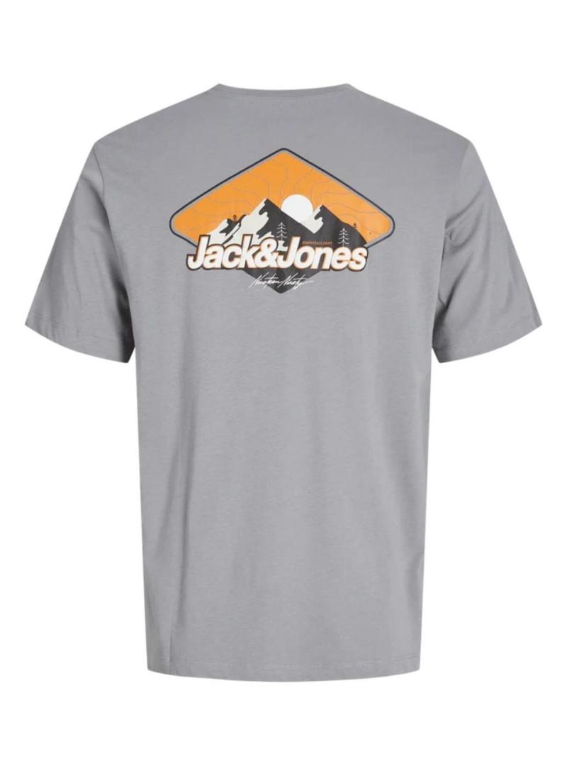 Camiseta Jack and Jones Mine cinza para homem.