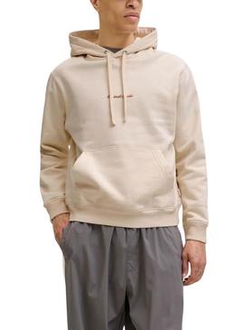 Moletom Jack and Jones Norrebo bege para homem.