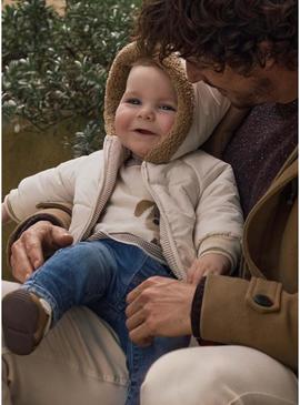 Casaco Mayoral reversível bege para bebê