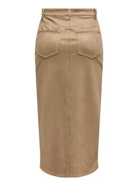 Saia Only Stina marrom para mulher.