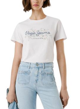 Camisa Pepe Jeans Bero branca para mulher
