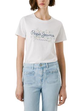 Camisa Pepe Jeans Bero branca para mulher