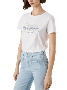 Camisa Pepe Jeans Bero branca para mulher