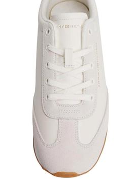 Sapatilhas Tommy Hilfiger Heritage Runner branco para mulher.