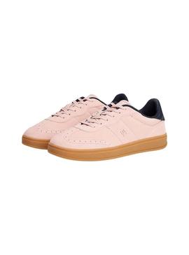 Sapatilhas Tommy Hilfiger Heritage rosa para mulher.