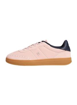 Sapatilhas Tommy Hilfiger Heritage rosa para mulher.