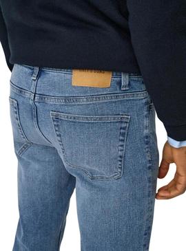 Calça de ganga Only and Sons Loom denim claro para homem.