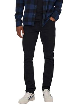 Calça Only and Sons Loom preta para homem