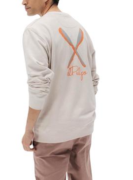 Moletom El Pulpo Palas bege para homem