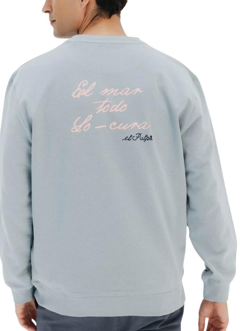 Moletom O Polvo O Mar Azul para homem