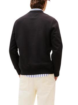 Moletom Tommy Hilfiger Arch preto para homem.