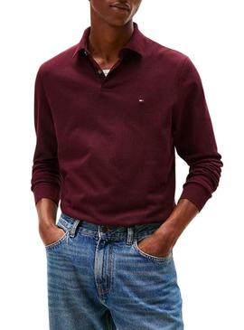 Camisa Polo Tommy Hilfiger 1985 bordô para homem.