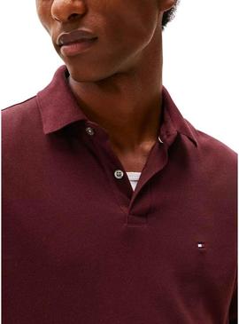 Camisa Polo Tommy Hilfiger 1985 bordô para homem.