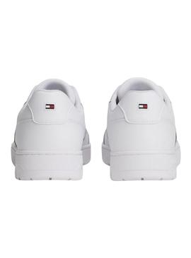 Sapatilhas Tommy Hilfiger Basket branco para homem.