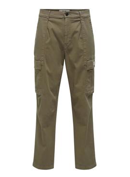 Calça Only and Sons Wills verde para homem