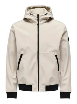 Campera Only and Sons Bowie bege para homem.