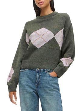 Camisola Vila Viranja losangos para mulher.