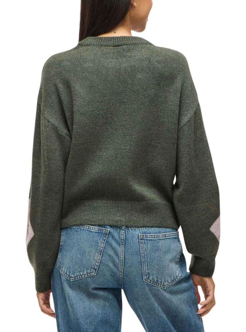 Camisola Vila Viranja losangos para mulher.